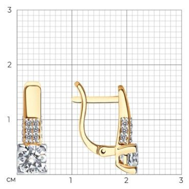 Серьги SOKOLOV 93022370 вес 2.41 г серебро, фианит купить,24345
