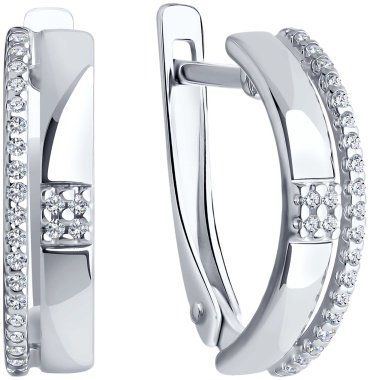 Серьги SOKOLOV 94022368 вес 2.73 г серебро, фианит купить,21404
