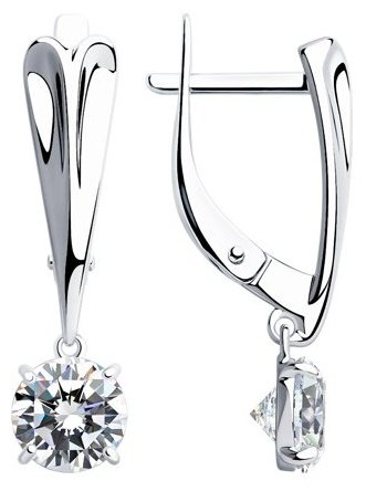 Серьги SOKOLOV 94023476 вес 2.77 г серебро, фианит купить,14693