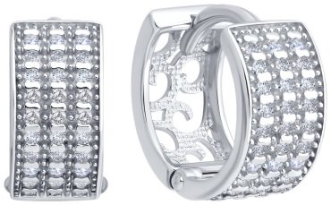 Серьги SOKOLOV 94027070 вес 3.75 г серебро, фианит купить,28728
