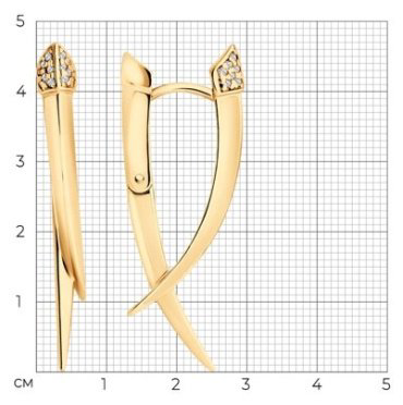 Серьги Diamant 93-120-02065-1 вес 7.67 г серебро, фианит купить,NaN