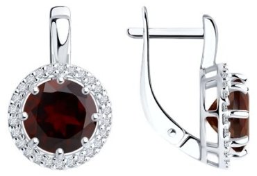 Серьги Diamant 94-320-02052-2 вес 3.84 г серебро, фианит купить,40168