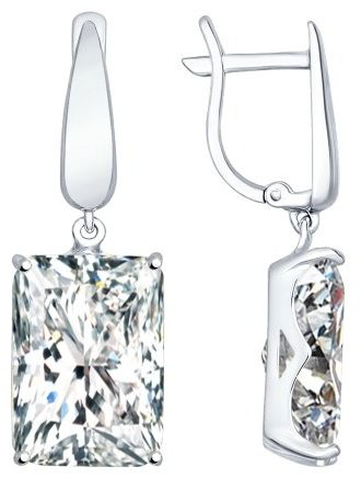 Серьги SOKOLOV 94022279 вес 8.57 г серебро, фианит купить,30499