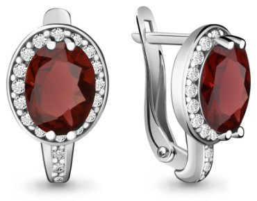 AQUAMARINE 4413703А.5 серебро, гранат, фианит купить,61355