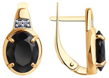 Серьги Diamant 93-320-01954-1 вес 3.08 г серебро, фианит, шпинель купить,NaN