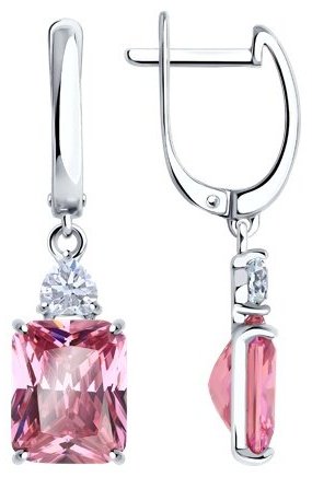 Серьги SOKOLOV 94026762_s вес 4.86 г серебро, фианит купить,NaN