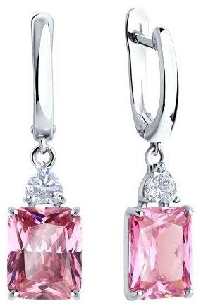 Серьги SOKOLOV 94026762_s вес 4.86 г серебро, фианит купить,NaN