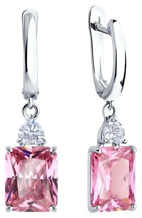 Серьги SOKOLOV 94026762_s вес 4.86 г серебро, фианит купить,NaN