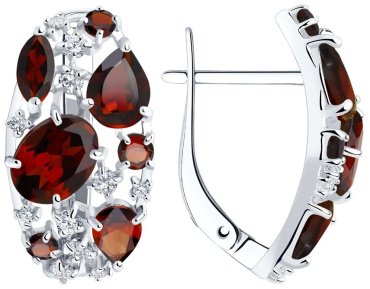 Серьги SOKOLOV 92020172 вес 5.38 г серебро, фианит купить,46007