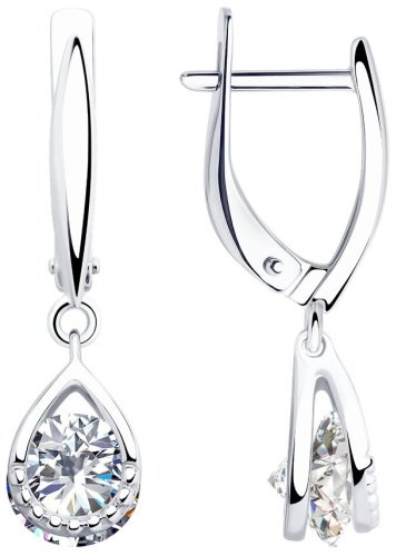 Серьги SOKOLOV 94023280 вес 3.62 г серебро, фианит купить,22949
