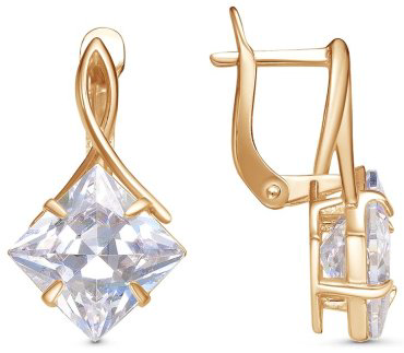 Серьги Красная пресня 33812435 вес 6.8 г серебро, фианит купить,49360
