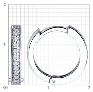 Серьги SOKOLOV 94026678 _s вес 1.94 г серебро, фианит купить,20520