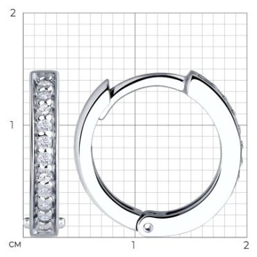 Серьги SOKOLOV 94026678 _s вес 1.94 г серебро, фианит купить,20520