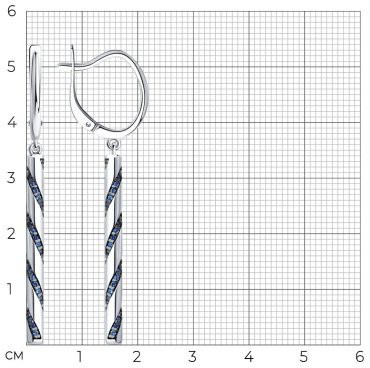 Серьги Diamant 94-121-02187-1 вес 6.54 г серебро, фианит купить,33816