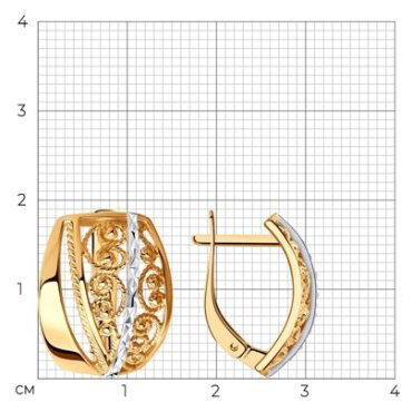 Серьги Diamant 93-120-00638-1 вес 3.81 г серебро, без вставок купить,24979