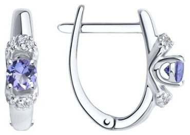 Серьги SOKOLOV 92025271 вес 2.87 г серебро, фианит купить,39790