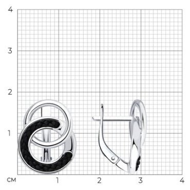 Серьги Diamant 94-120-01882-1 вес 4.56 г серебро, без вставок купить,29754