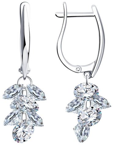Серьги SOKOLOV 94023998 вес 5.87 г серебро, фианит купить,24880