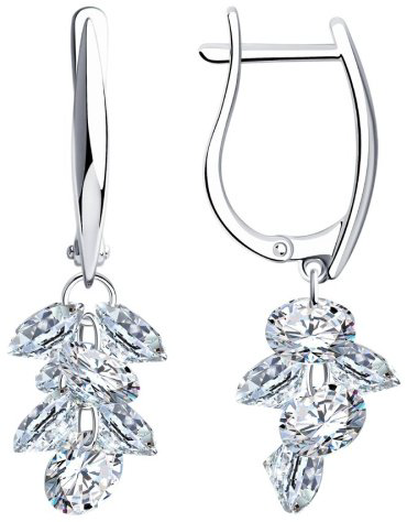 Серьги SOKOLOV 94023998 вес 5.87 г серебро, фианит купить,24880