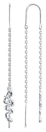Серьги SOKOLOV 94025974 вес 2.02 г серебро, без вставок купить,13337
