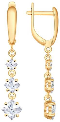 Серьги SOKOLOV 93021106 вес 2.87 г серебро, фианит купить,21653
