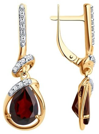 Серьги Diamant 93-321-01919-1 вес 3.95 г серебро, фианит купить,36280