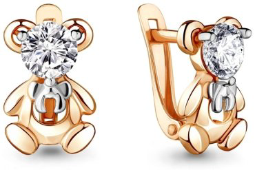 Серьги AQUAMARINE 48011А вес 2.72 г серебро, фианит купить,23270