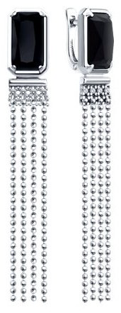 Серьги Diamant 94-321-02084-1 вес 5.42 г серебро, агат, фианит купить,41040
