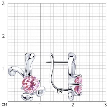 Серьги SOKOLOV 94023779 вес 2.65 г серебро, фианит купить,NaN
