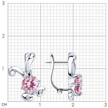 Серьги SOKOLOV 94023779 вес 2.65 г серебро, фианит купить,NaN