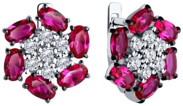 Серьги SOKOLOV 84020040 вес 3.61 г серебро, фианит купить,18468