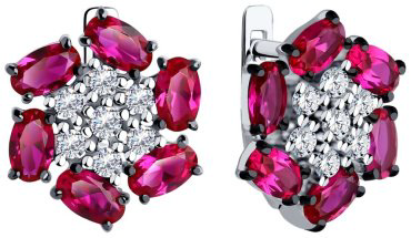 Серьги SOKOLOV 84020040 вес 3.61 г серебро, фианит купить,18468