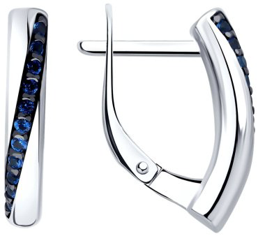 Серьги Diamant 94-120-02262-1 вес 3.13 г серебро, фианит купить,NaN