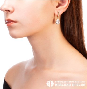 Серьги Красная пресня 33811759 вес 6.7 г серебро, фианит купить,31902