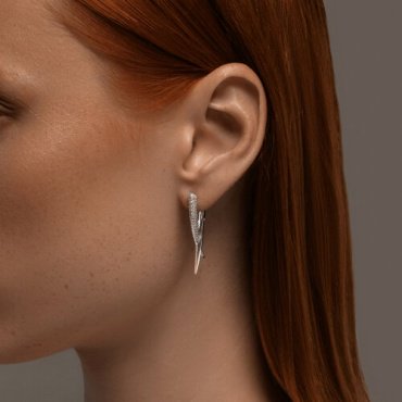 Серьги Diamant 94-120-02070-1 вес 6.39 г серебро, фианит купить,28395