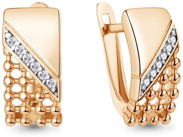 Серьги AQUAMARINE 400275А_a вес 2.8 г серебро, фианит купить,25625