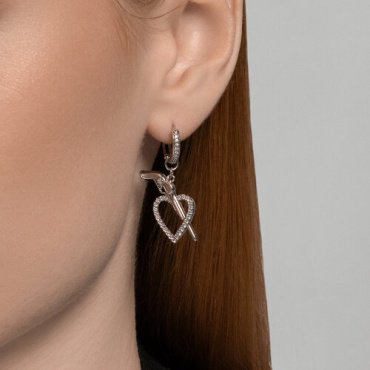 Серьги SOKOLOV 94026451 вес 4.81 г серебро, фианит купить,27415