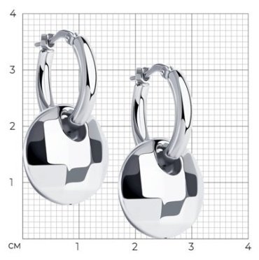 Серьги SOKOLOV 94024334 вес 5.67 г серебро, без вставок купить,NaN