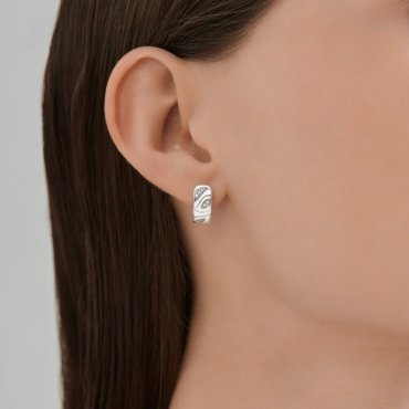 Серьги SOKOLOV 94027040 вес 2.93 г серебро, фианит, эмаль купить,22572