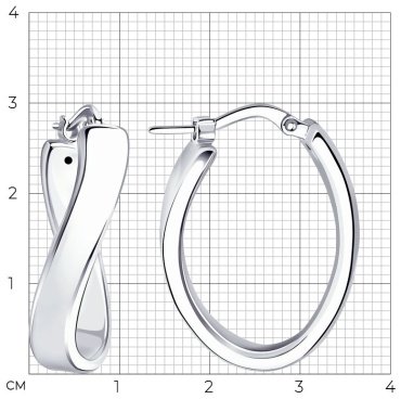 Серьги SOKOLOV 94024487 вес 4.25 г серебро, без вставок купить,25440