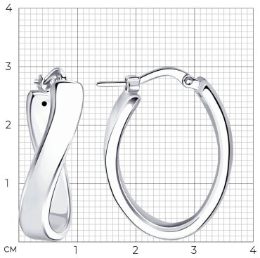 Серьги SOKOLOV 94024487 вес 4.25 г серебро, без вставок купить,25440