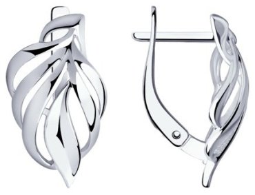 Серьги Diamant 94-120-00872-1 вес 3.02 г серебро, без вставок купить,NaN