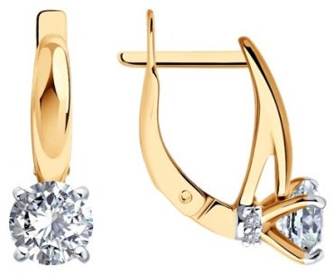 Серьги Diamant 93-120-02133-1 вес 2.49 г серебро, фианит купить,16416