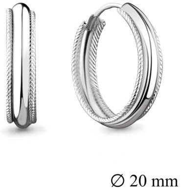 Серьги AQUAMARINE 31389 вес 3.32 г серебро, без вставок купить,24793