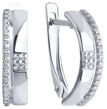 Серьги SOKOLOV 94022368 вес 2.68 г серебро, фианит купить,21546
