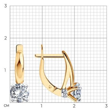 Серьги Diamant 93-120-02133-1 вес 2.49 г серебро, фианит купить,16416