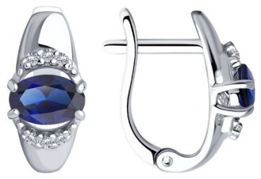Серьги SOKOLOV 88020005 вес 2.16 г серебро, фианит, корунд купить,17890