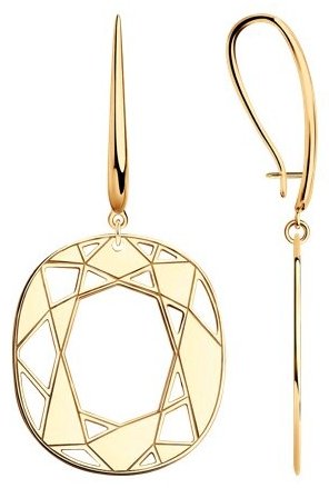 Серьги Diamant 93-121-01682-1 вес 3.58 г серебро, без вставок купить,18730