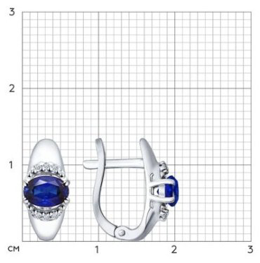 Серьги SOKOLOV 88020005 вес 2.16 г серебро, фианит, корунд купить,17890