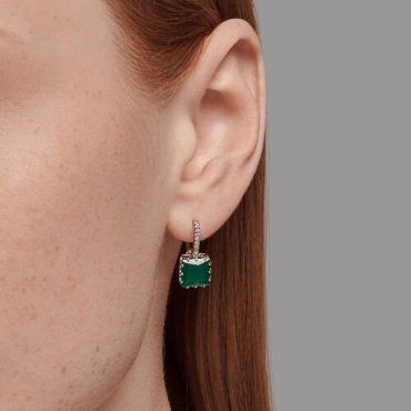 Серьги SOKOLOV 92022919 вес 3.79 г серебро, агат, фианит купить,NaN